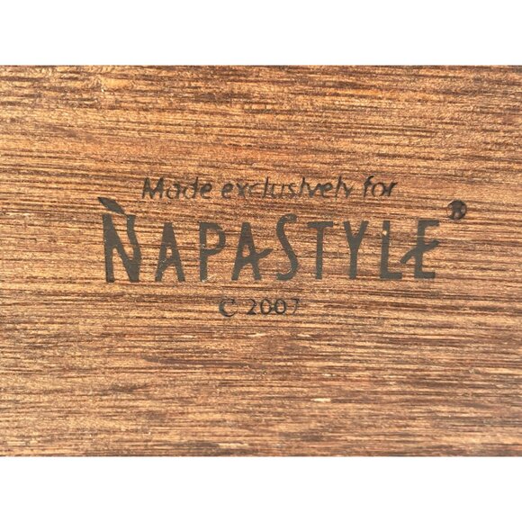 NapaStyle Acacia Wood Spice & Tea Box With Dividers - Picture 5 of 11